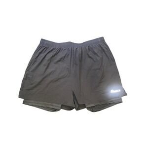 NEW PUDOLLA Women's Black Athletic Shorts with Inner Liner XXXL Reflective Logo